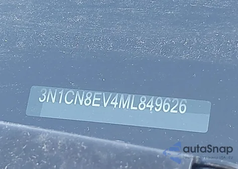 2021 Nissan Versa Sv Xtronic Cvt from USA, damaged, VIN 3N1CN8EV4ML849626